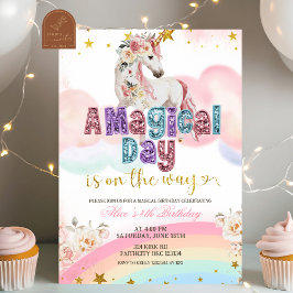 Invitación Cumpleaños Magical Unicorn Magical Day está en cam