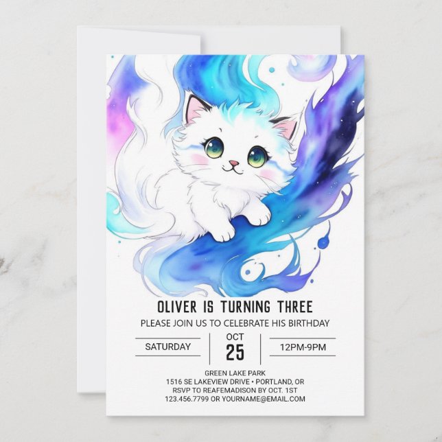 Invitación Cumpleaños mágico de Bohemia (Anverso)