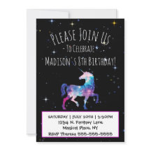 Cumpleaños mágico de galaxia unicornio