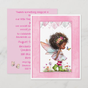 Invitación Cumpleaños Mágico de Hada Descarga Digital