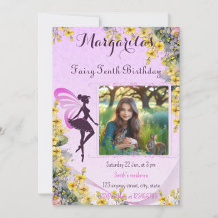 Invitación Cumpleaños mágico de hadas