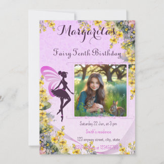 Invitación Cumpleaños mágico de hadas