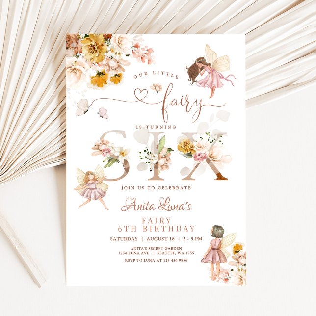 Invitación Cumpleaños mágico de hadas mariposas flores silves (Subido por el creador)