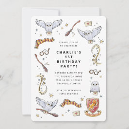 Invitación Cumpleaños Mágico de Hedwig la Hechicera