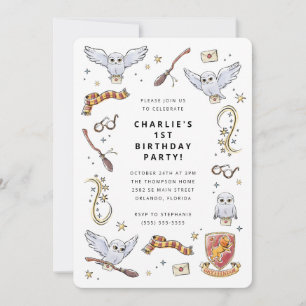 Invitación Cumpleaños Mágico de Hedwig la Hechicera