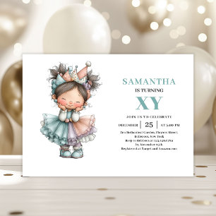 Invitación Cumpleaños Mágico de la Llorona Niña Hada Linda 1e