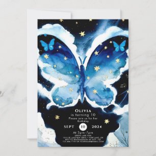 Invitación Cumpleaños mágico de la mariposa del niño