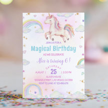 Cumpleaños mágico de unicornio
