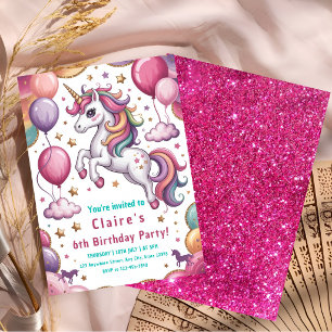 Invitación Cumpleaños Mágico de Unicornio 6