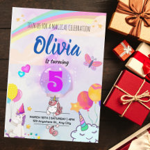 Cumpleaños Mágico de Unicornio con Arcoíris Colori