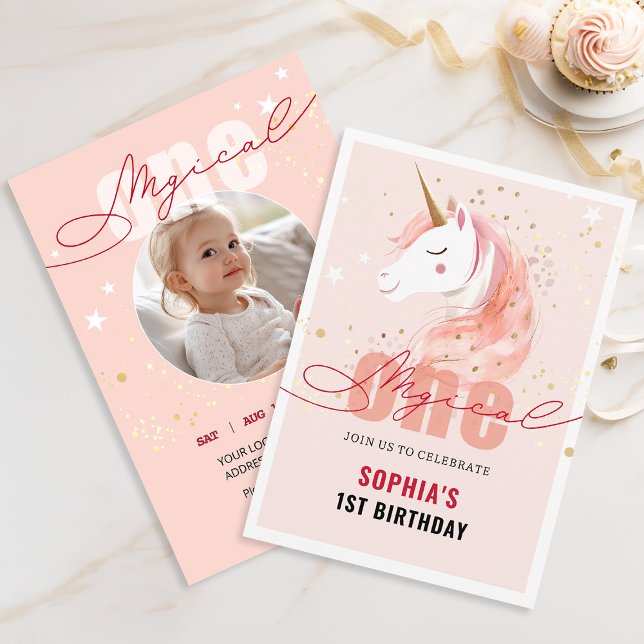 Invitación Cumpleaños Mágico del Unicornio (Subido por el creador)