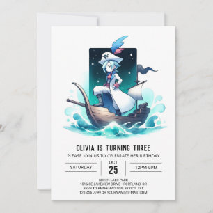 Invitación Cumpleaños mágico digital de la piratería