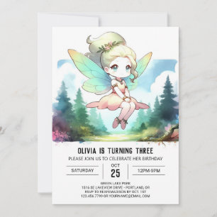 Invitación Cumpleaños mágico y de hadas