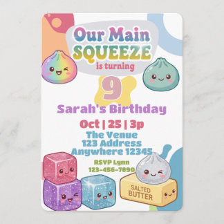 Invitación Cumpleaños Main Squeeze Squishy