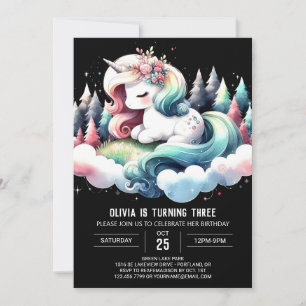 Invitación Cumpleaños majestuoso minimalista