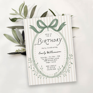 Invitación Cumpleaños Marco de Arco con Rayas Dibujadas a Man
