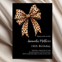 cumpleaños marrón de leopardo negro