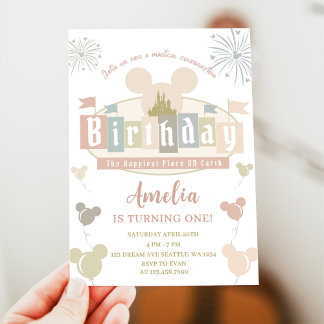 Invitación Cumpleaños Más Feliz En La Tierra Cumpleaños Mágic