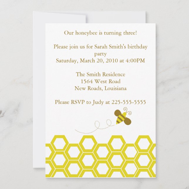 Invitación Cumpleaños (Mejor Premio de Hoy) (Anverso)