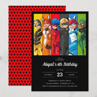 Invitación Cumpleaños milagroso de Caracteres de Bicho de Lad