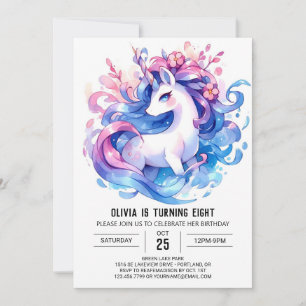 Invitación Cumpleaños moderno de caballos en línea