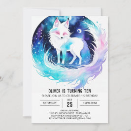Invitación Cumpleaños moderno de Fox Woodland
