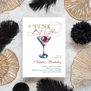 Invitación Cumpleaños Moderno Un Poco Más Viejo Martini Cerez