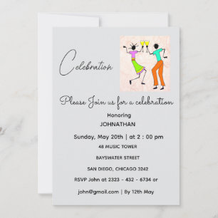 Invitación Cumpleaños moderno y elegante