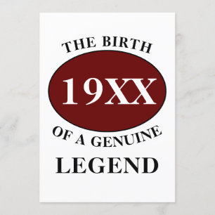 Invitación Cumpleaños Monograma Nombre Inicial Año Humor Cump