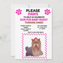 CUMPLEAÑOS NIÑA ANIMAL DE COMPAÑÍA ROSA PATAS 5X7 