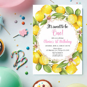 Invitación Cumpleaños niña limonada de limón