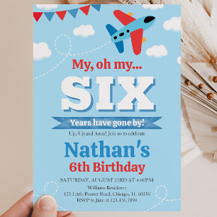 Invitación Cumpleaños Niño Avión