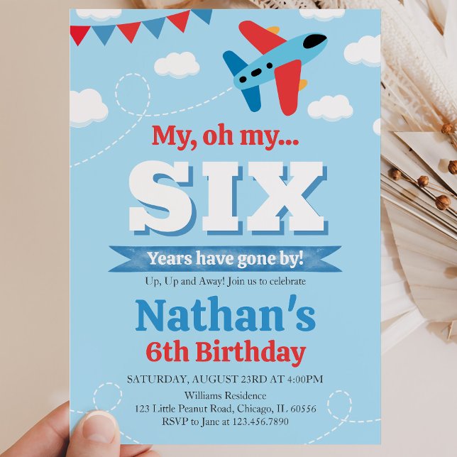 Invitación Cumpleaños Niño Avión (Subido por el creador)