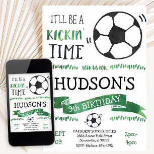 Invitación Cumpleaños Niño Fútbol
