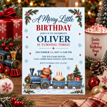 Cumpleaños Niño Tren de Navidad