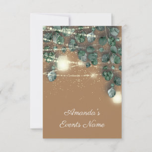 Invitación Cumpleaños novia Confetti ligero oro menta rústica