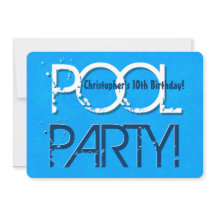 Cumpleaños número 10 Fiesta de Piscina ¡Guarda la 