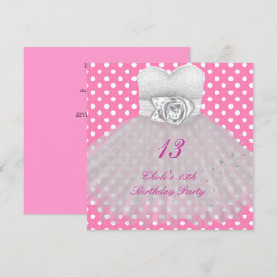 Invitación Cumpleaños número 13 para chicas 13 adolescentes