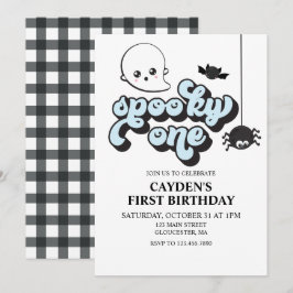 Invitación Cumpleaños número 1 de Spooky One en Halloween