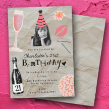 Cumpleaños número 21 personalizado con foto de chi