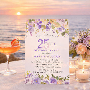 Invitación Cumpleaños número 25 de PETITE Fiesta Floral de Ro