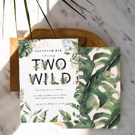 Invitación Cumpleaños número 2 con dos salvajes tropicales
