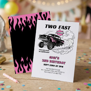Invitación Cumpleaños número 2 de la chica de carreras rápida