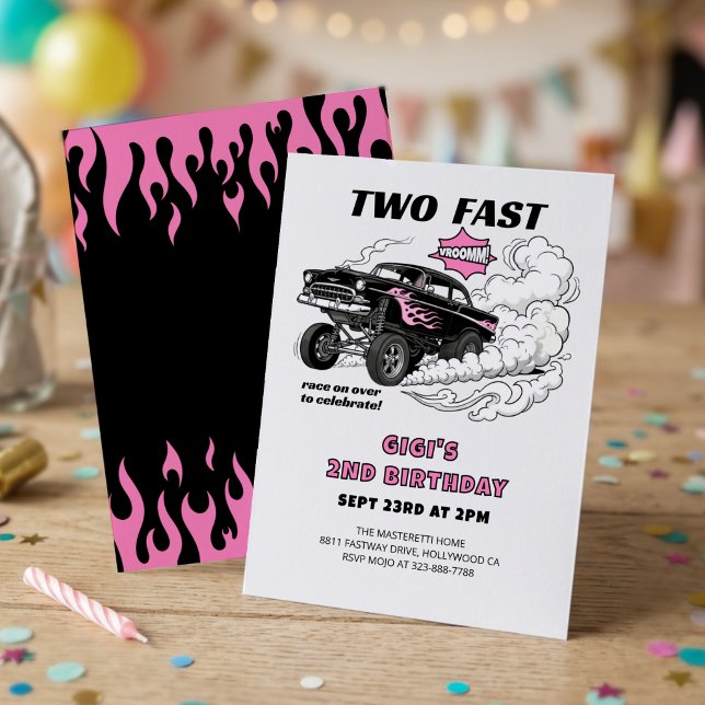 Invitación Cumpleaños número 2 de la chica de carreras rápida (Subido por el creador)