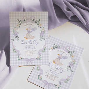 Invitación Cumpleaños número 2 de la niña del lazo de lavanda