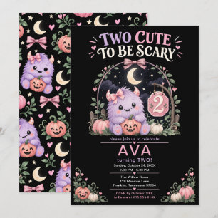 Invitación Cumpleaños número 2 de niña Dos lindas para ser at
