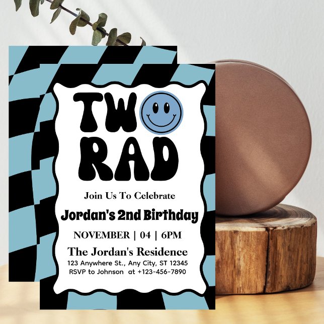 Invitación Cumpleaños número 2 de Two Rad Blue Boy (Subido por el creador)