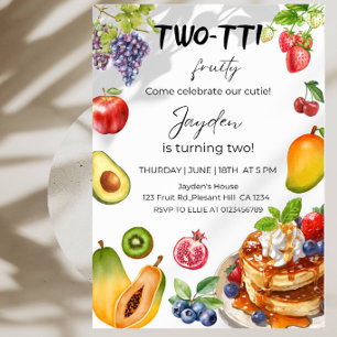 Invitación Cumpleaños número 2 de Two-TTI Fruity Boy