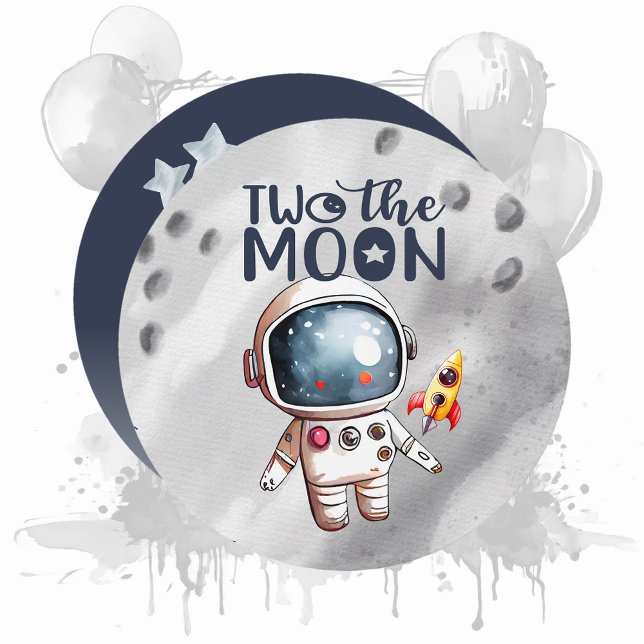 Invitación Cumpleaños número 2 Dos a la Luna Niño (Subido por el creador)