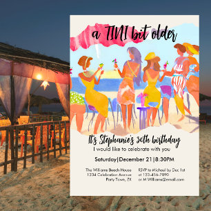 Invitación Cumpleaños número 30 Divertido verano en la playa 